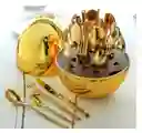 Juego De Cubierto X 24 Piezas Dorado Y Plateado