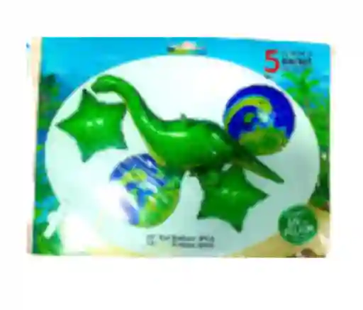 Set Globos Metalizado Dinosaurio