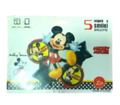 Set Globos Metalizado De Mickey