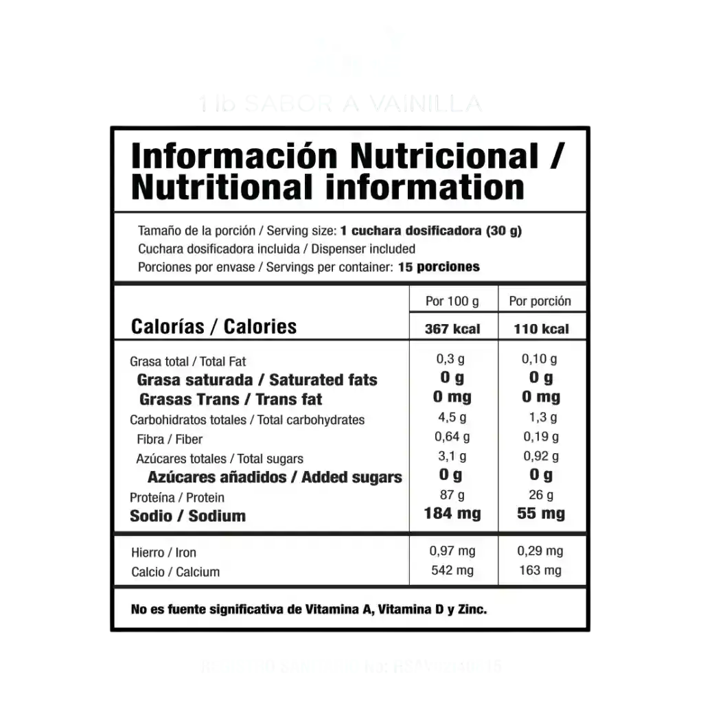 Whey Pure 1 Lb Vainilla