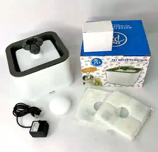 Fuente Blanca De Agua Bebedero Para Gatos
