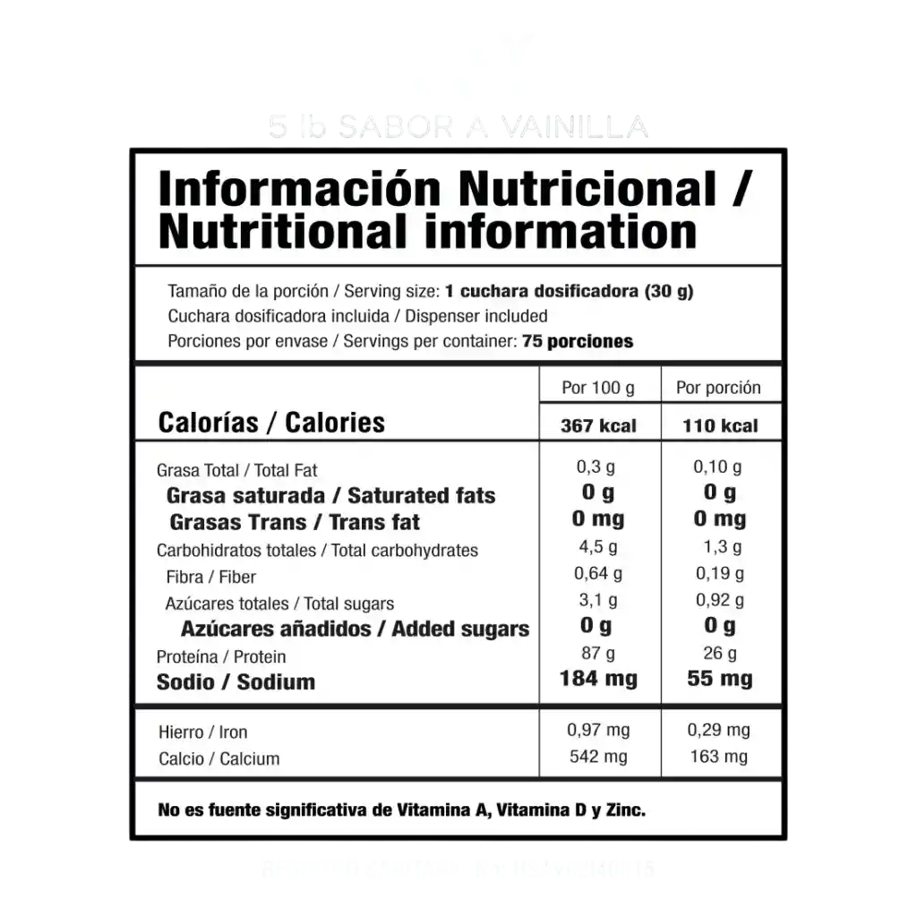 Whey Pure 5 Lb Vainilla