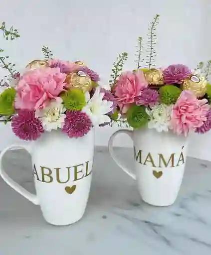 Mug Con Flres Mixtas Mamá