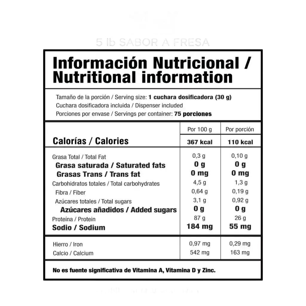 Whey Pure 5 Lb Fresa