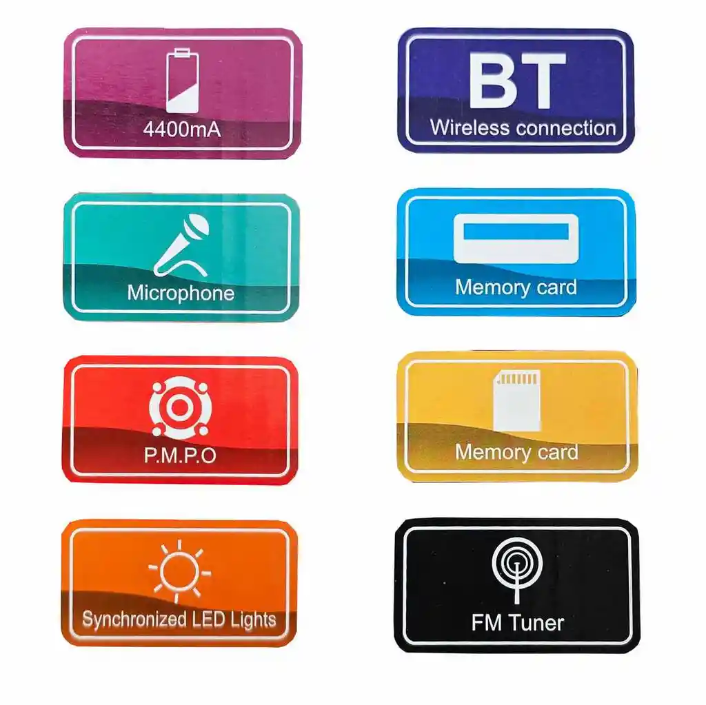 Cabina De Sonido Recargable Bluetooth Aux Parlante Luces
