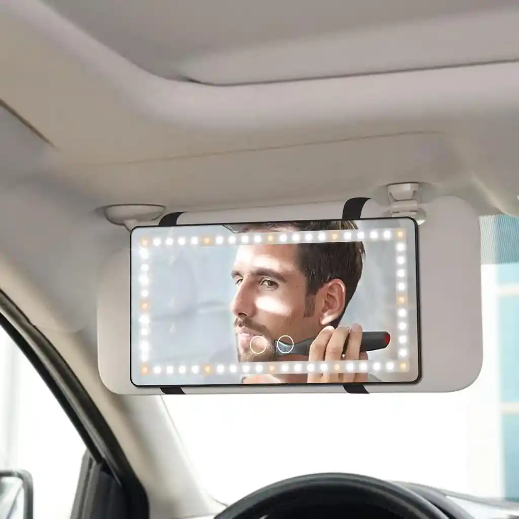 Espejo Led Carro Recargable Usb