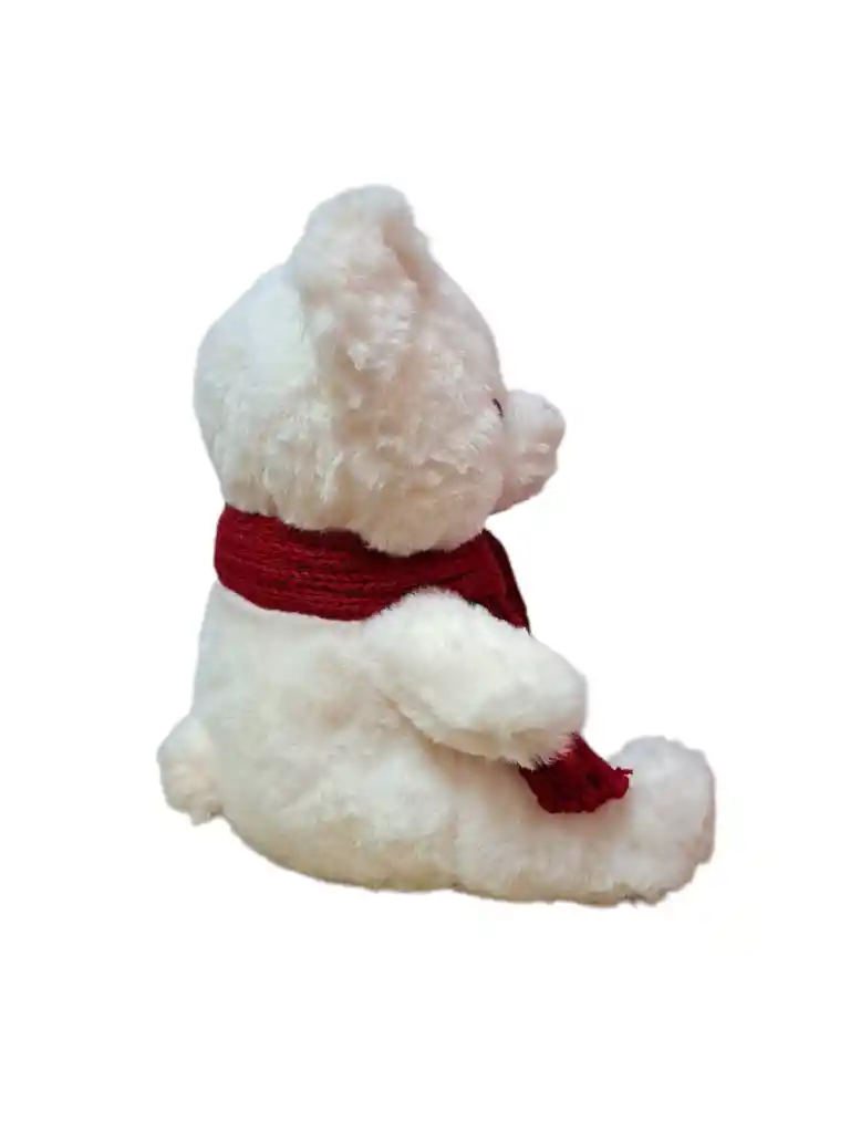 Peluche Oso Blanco Bufanda Corazón