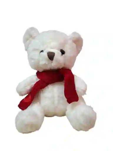Peluche Oso Blanco Bufanda Corazón