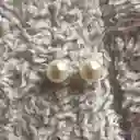 Aretes Tipo Perla Redondos Grandes 0.8 Cm Fantasia