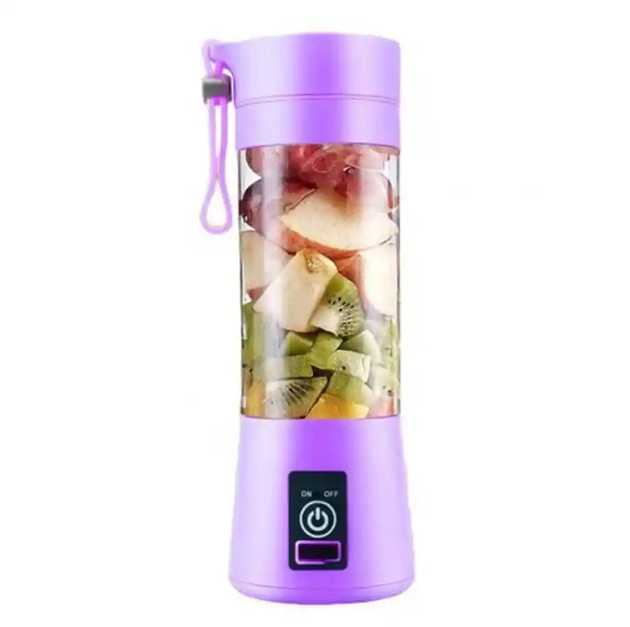 Licuadora Portátil Morada 380ml Recargable