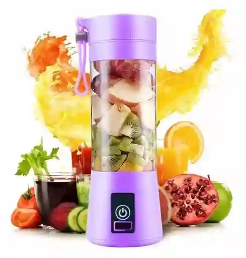 Licuadora Portátil Morada 380ml Recargable