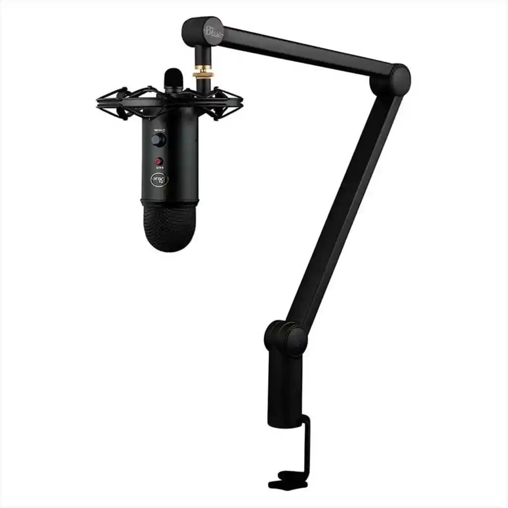 Micrófono Usb Para Streaming Logitech Blue Yeticaster Cableado Color Negro