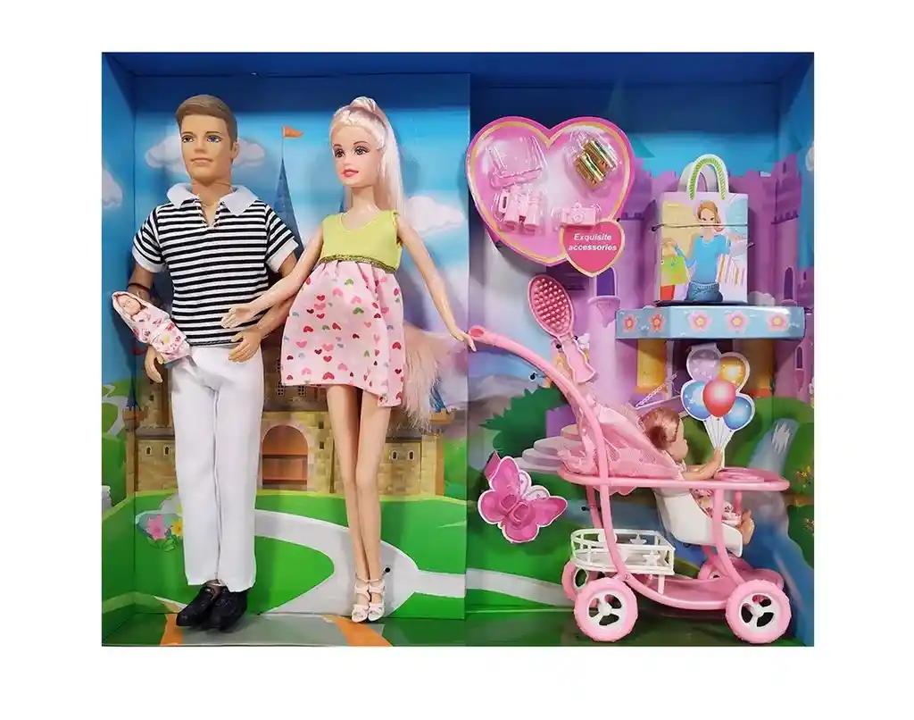 Muñeca Defa Lucy Familia Feliz Con Accesorios