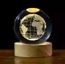 Lámpara Esfera De Cristal Planeta Tierra