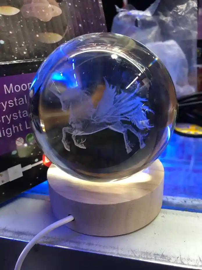 Lámpara Esfera De Cristal Pegaso