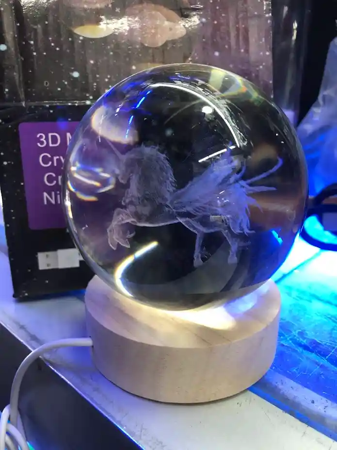 Lámpara Esfera De Cristal Pegaso