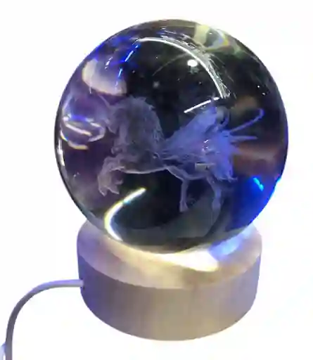 Lámpara Esfera De Cristal Pegaso
