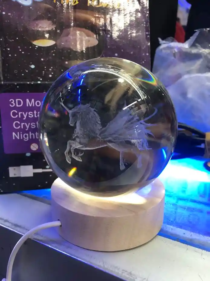 Lámpara Esfera De Cristal Pegaso