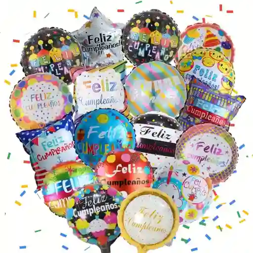 Globo Metalizado "feliz Cumpleaños" De 10″