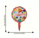 Globo Metalizado "feliz Cumpleaños" De 10″