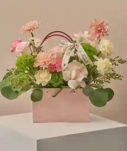 Mama. Bolso Paris Flores Mixtas Cartera