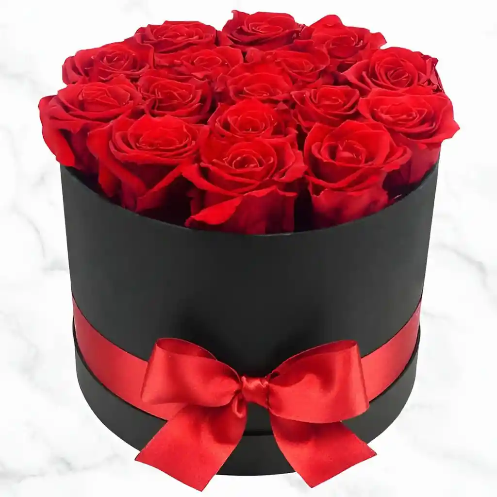 Flores Rosas En Cilindro - Rosas Rojas