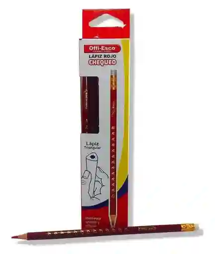 Lapiz Color Rojo Offi-esco