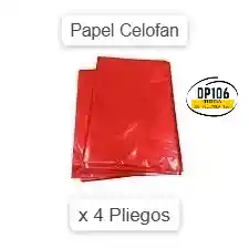 Papel Celofan Rojo X 4 Und
