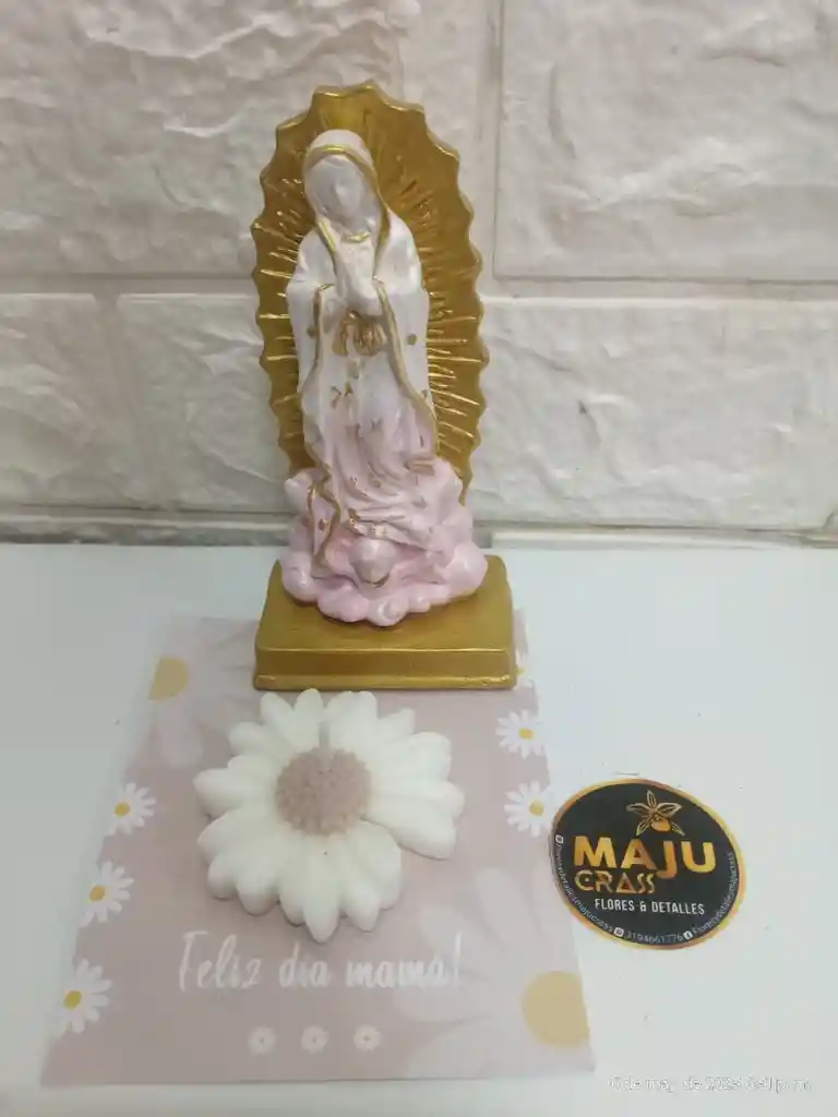 Virgen Con Velita De Aroma En Margarita