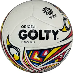 Balón De Fútbol #5 Golty Origen Cosido Máquina, Recreativo/ Blanco