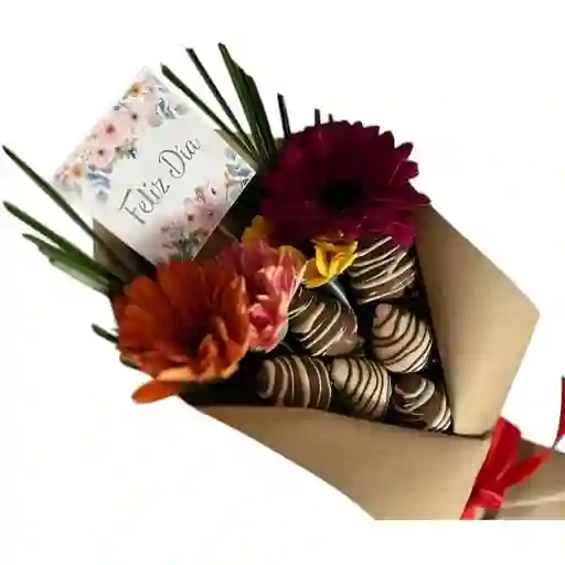 Bouquet De Gerberas Y Fresas