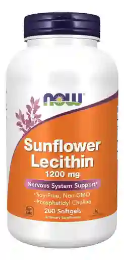 Now Lecitina De Girasol 1200mg 200 Softgels