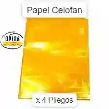 Papel Celofan Amarillo X 4 Und