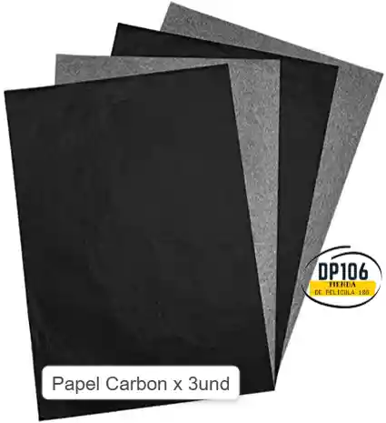 Papel Carbon Negro Carta X 3 Und