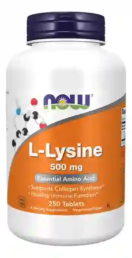 Now L Lysine Lisina Aminoacido Piel 1000mg 250 Tabletas