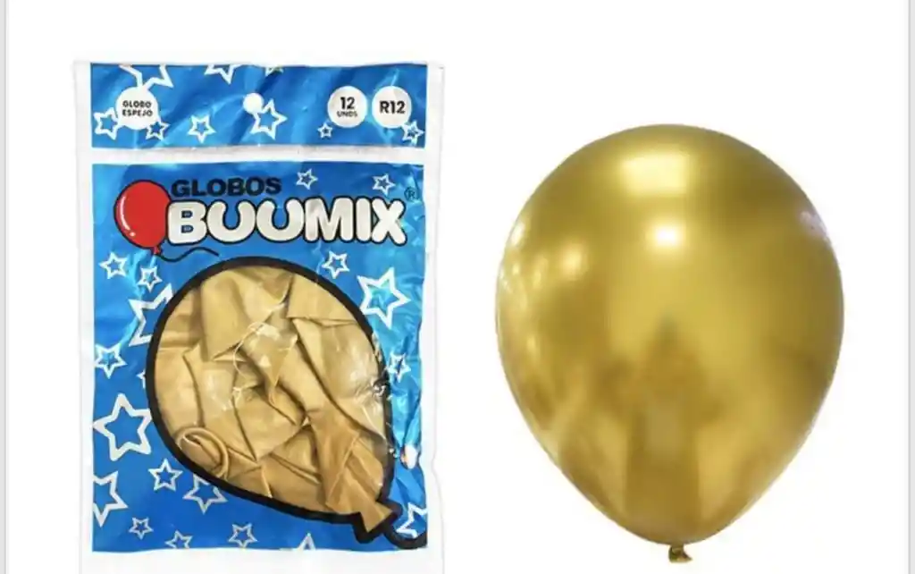 Globo Metalizado R12 Por 12 Uds