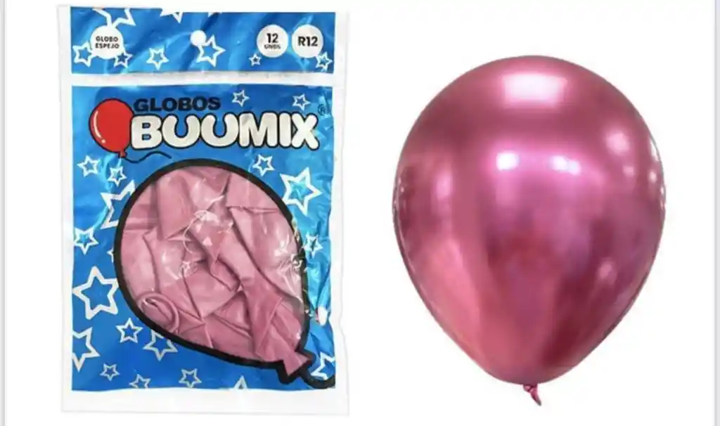Globo Metalizado R12 Por 12 Uds