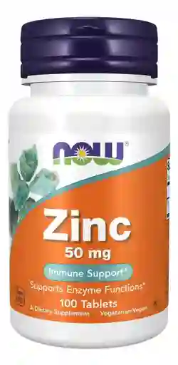 Now Zinc 50mg 100 Tabletas