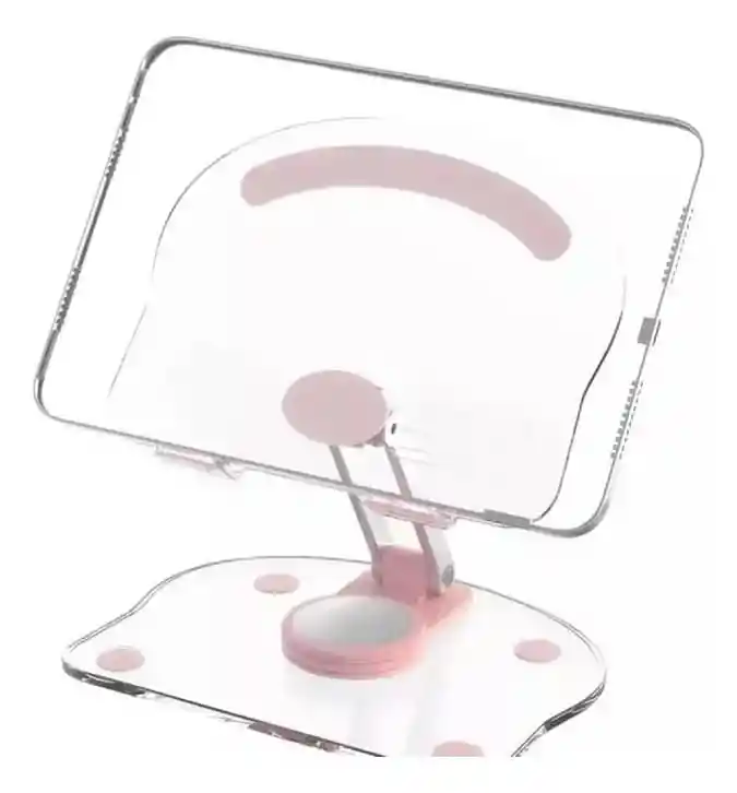 Base Soporte 360° Giratorio Tablet Celular Acrilico Ajustable
