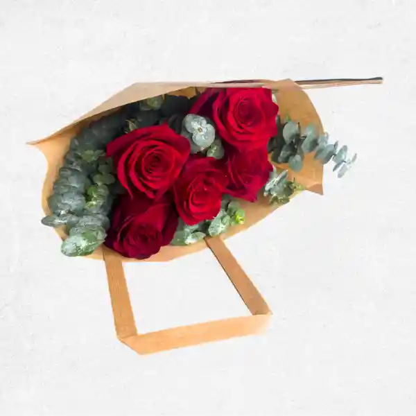 Bouquet 5 Rosas Rojas