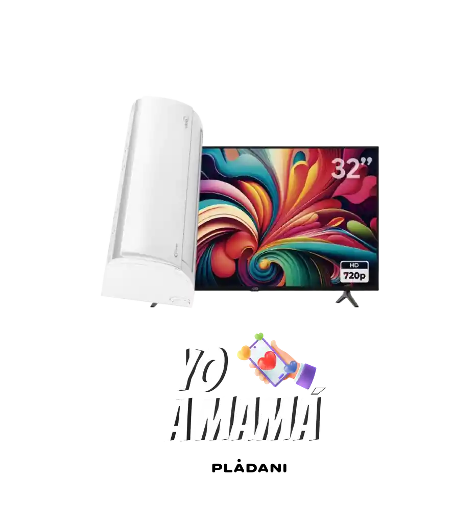 Combo Aire Acondicionado Mini Split Midea 12000btu + Tv Kalley 32" Sp