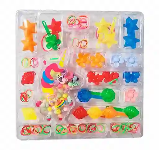Set Kit Hacer Pulseras Collares Niña Style Pedreria Niñas