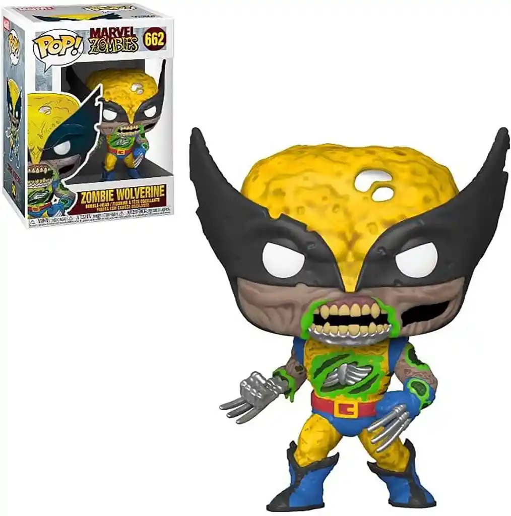 Funko Pop Marvel Zombies Glow In The Dark Figura Coleccionable Zombie Wolverine 662
