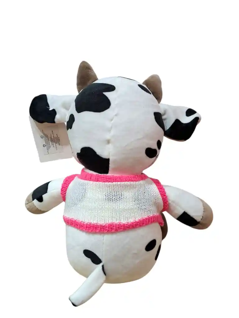 Peluche Vaca Con Saco Rosa