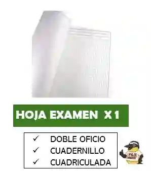 Hoja De Examen Cuadernillo Cuadriculado Doblre Oficio X 1