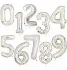 Numeros 16 Pulgadas Plateado