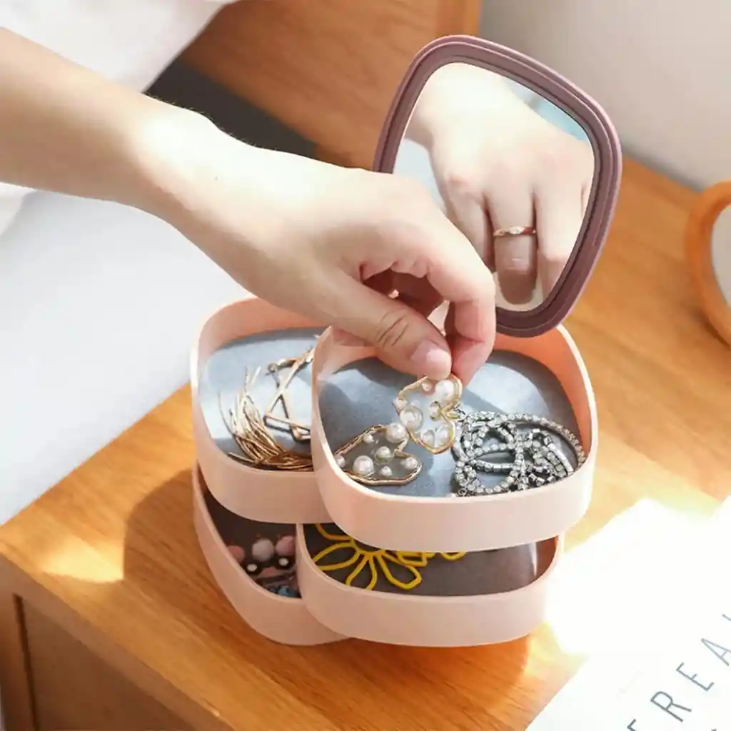 Caja De Joyería Organizador Joyero De Joyas De Portátil Casa