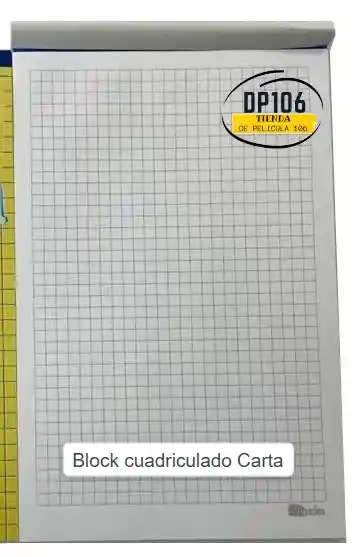 Block Cuadriculado Carta 70 Hojas