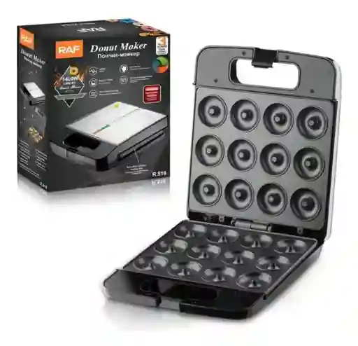 Maquina Para Hacer 12 Mini Donas Rosquillas Antiadherente Raf