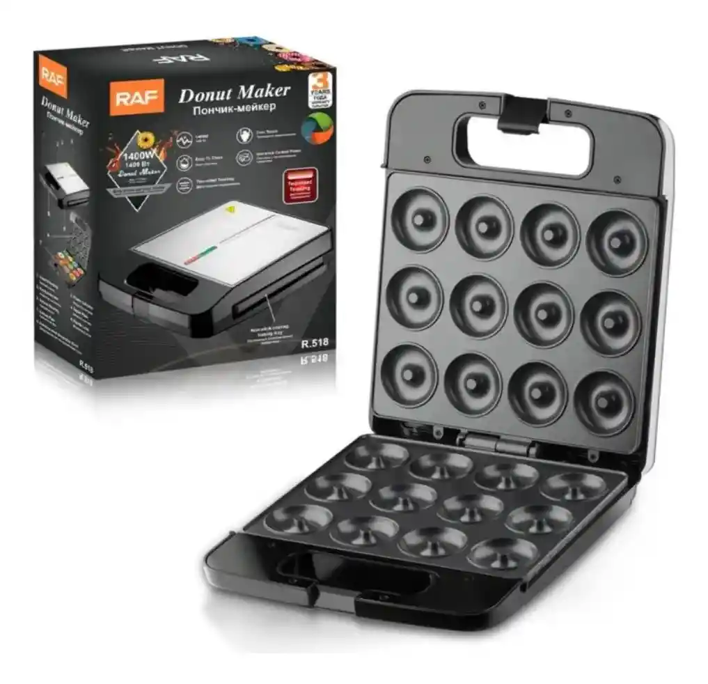 Maquina Para Hacer 12 Mini Donas Rosquillas Antiadherente Raf